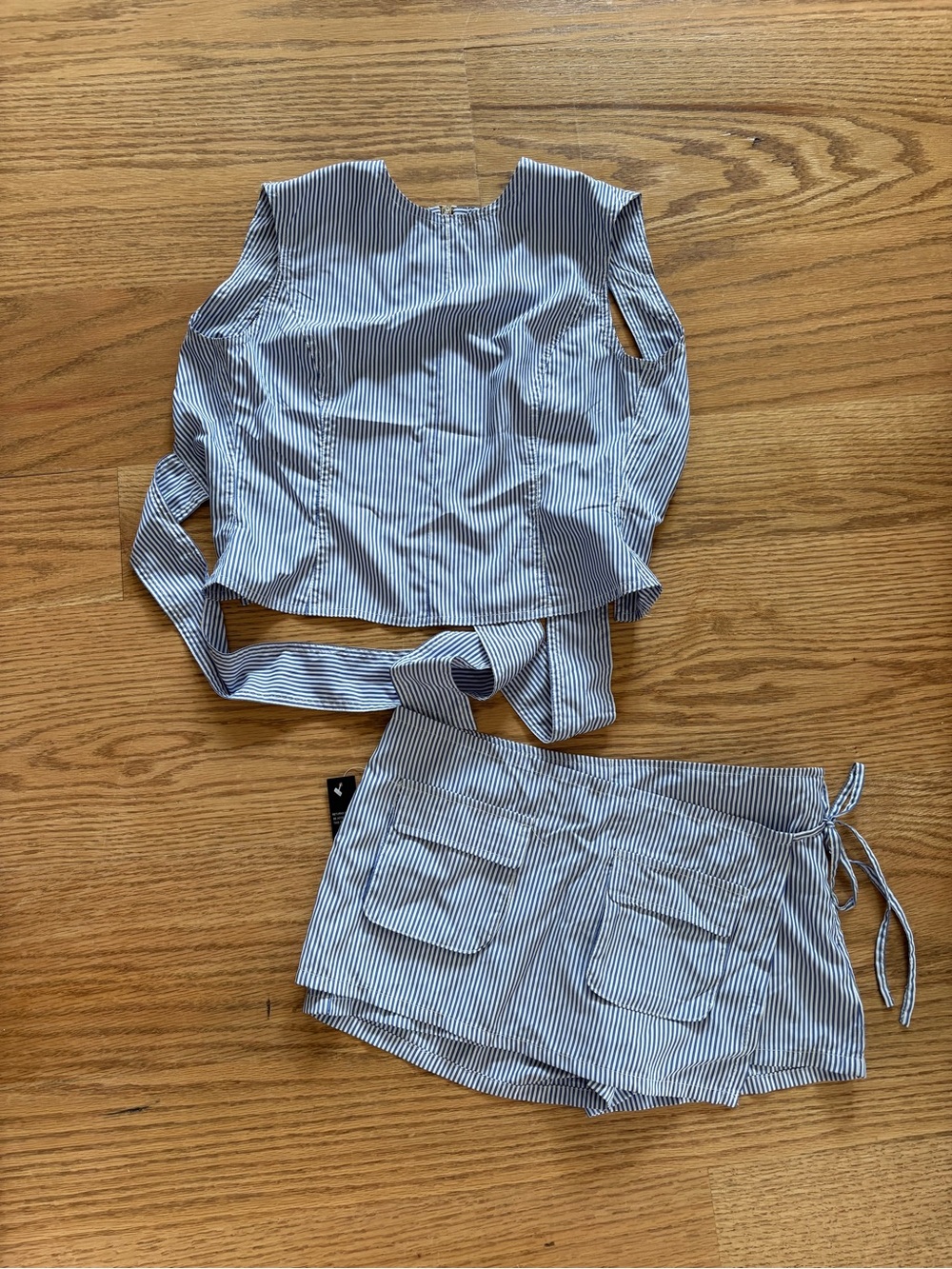 Lioness Blue and White Striped Top & Skort Set - Picture 4 of 7